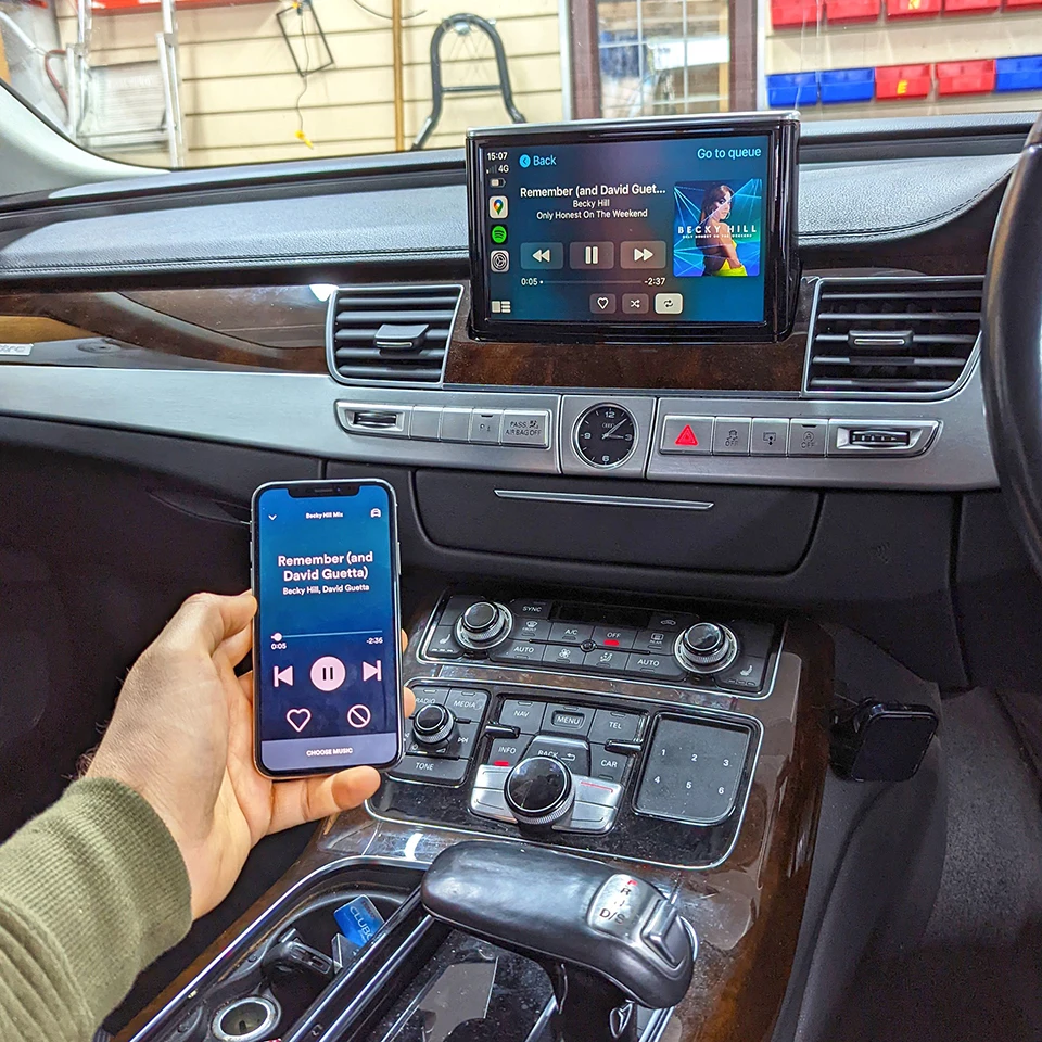 iCarPlay безжичен сензорен екран Apple CarPlay & Android автоматичен интерфейс за AUDI A8 S8 D4 2011-2017 MMI GPS навигация