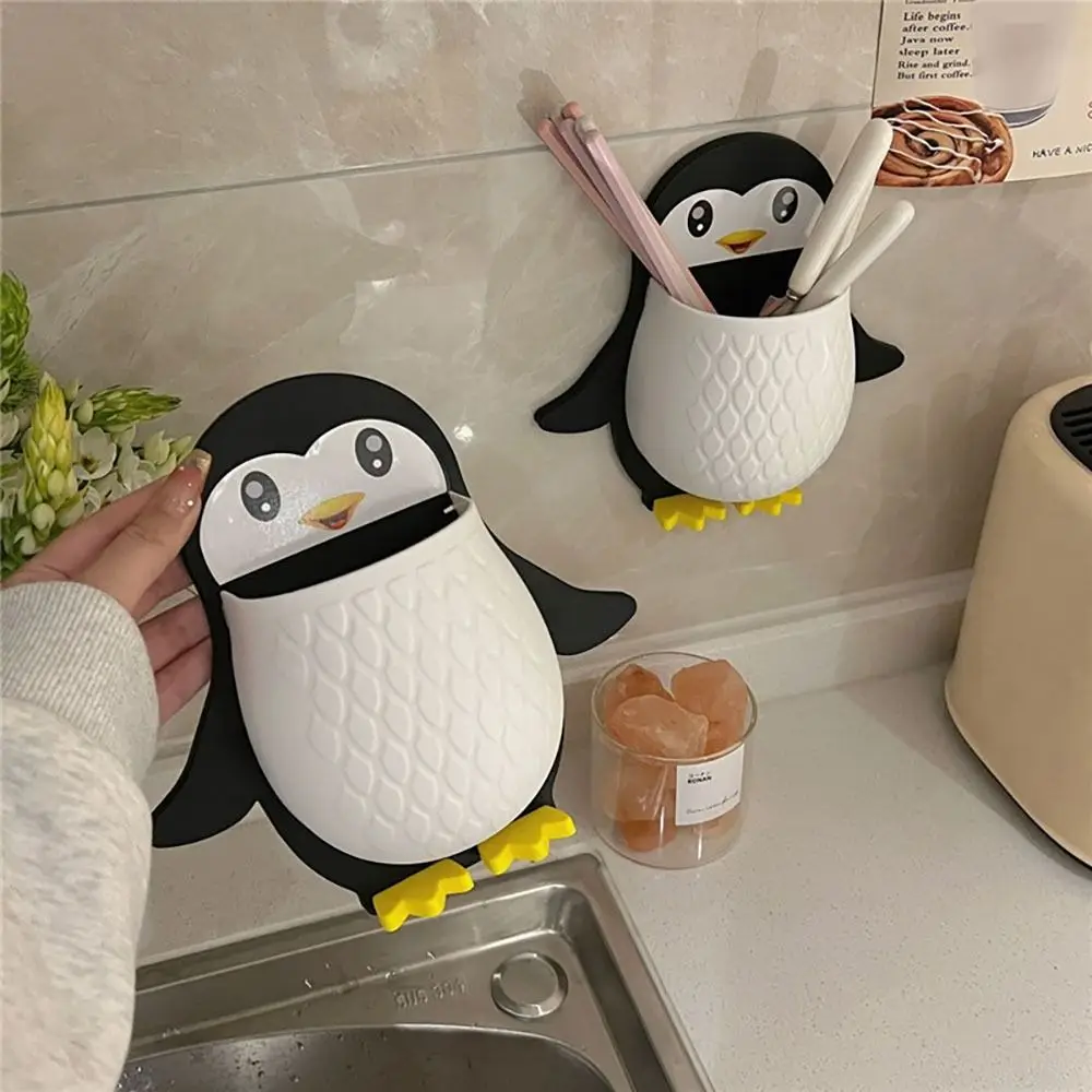 Penguin Кухненски рафтове Твърди Без пробиване Шкаф за съхранение на баня Голям капацитет Многофункционални немаркиращи рафтове Всекидневна