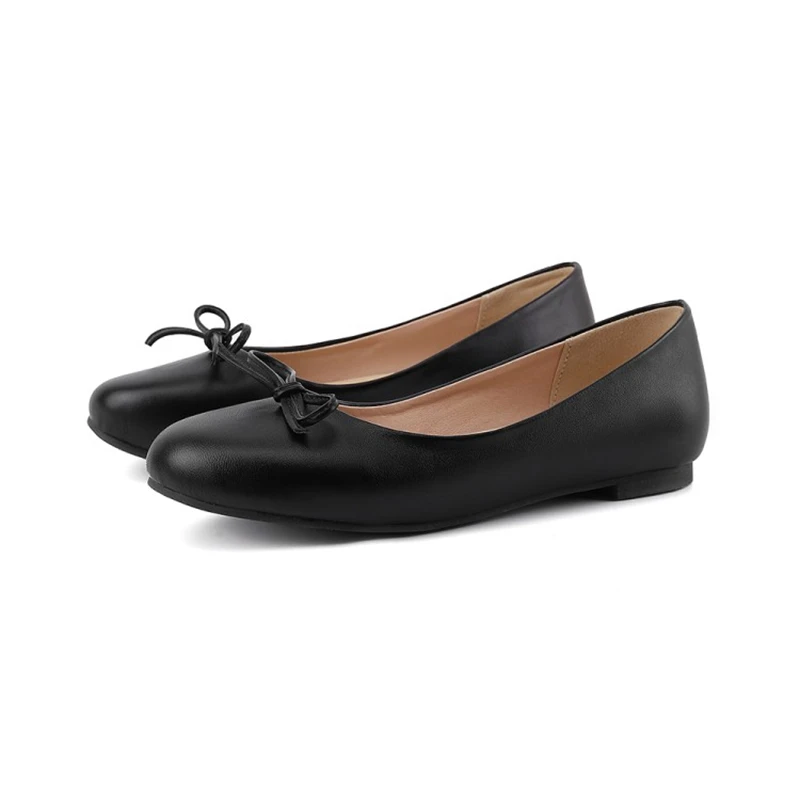 Zapatos De Mujer 2021 Дамски обувки кръгли пръсти плоски токчета пролетни дами ниски токчета приплъзване на случайни супер голям размер 32-54 M-10