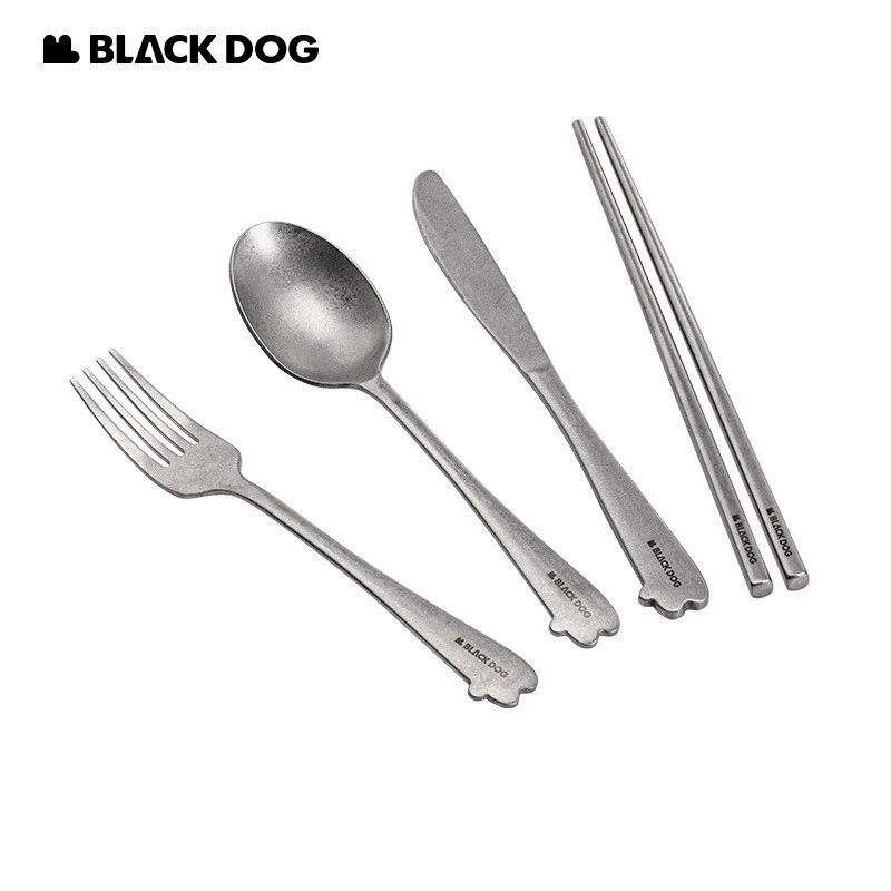 Blackdog Food Grade 304 неръждаема стомана прибори за хранене преносими къмпинг пътуване пикник прибори за хранене открит нож вилица лъжица пръчици комплект