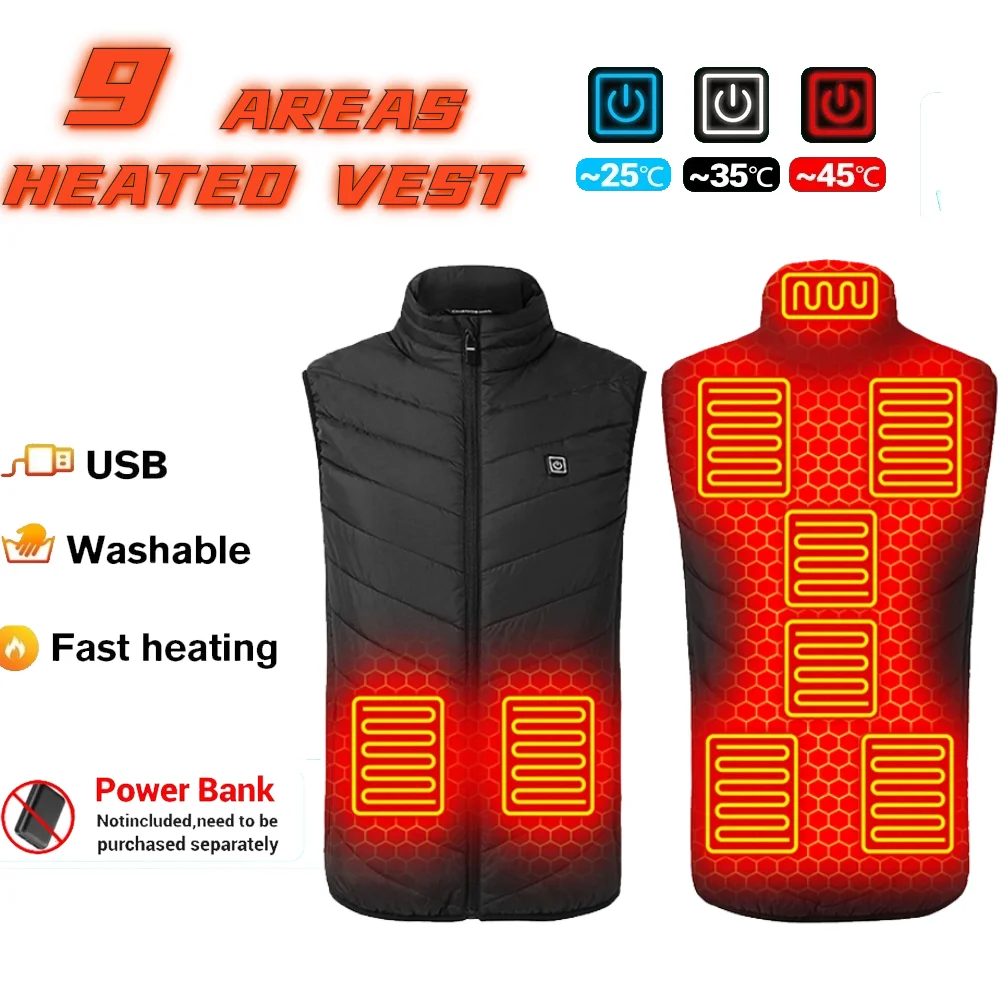 Времето отопление треска жилетка облекло зимата открит спорт топло яке открит спортни жилетка по-високо качество на открито зимата студено