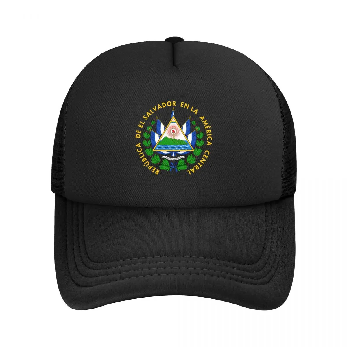 Персонализиран герб на бейзболната шапка на Ел Салвадор Жени Мъже Дишаща шапка на камион на открито