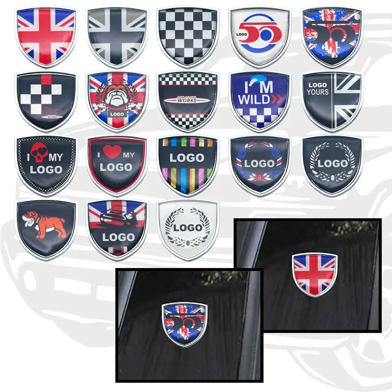 Стикер за автомобилен декор Multi Style Metal Shield Badge Body Decal За BMW MINI JCW F54 F57 F55 F56 F60 R60 R57 R58 R54 R55 R59 Части