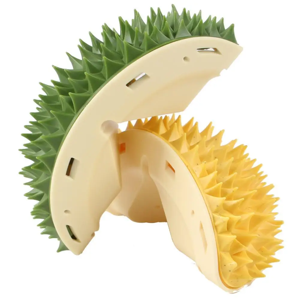 Cat Creative Durian гъделичкащ гребен Премахване на плаваща коса ъгъл масаж четка котка търкане домашни любимци подстригване