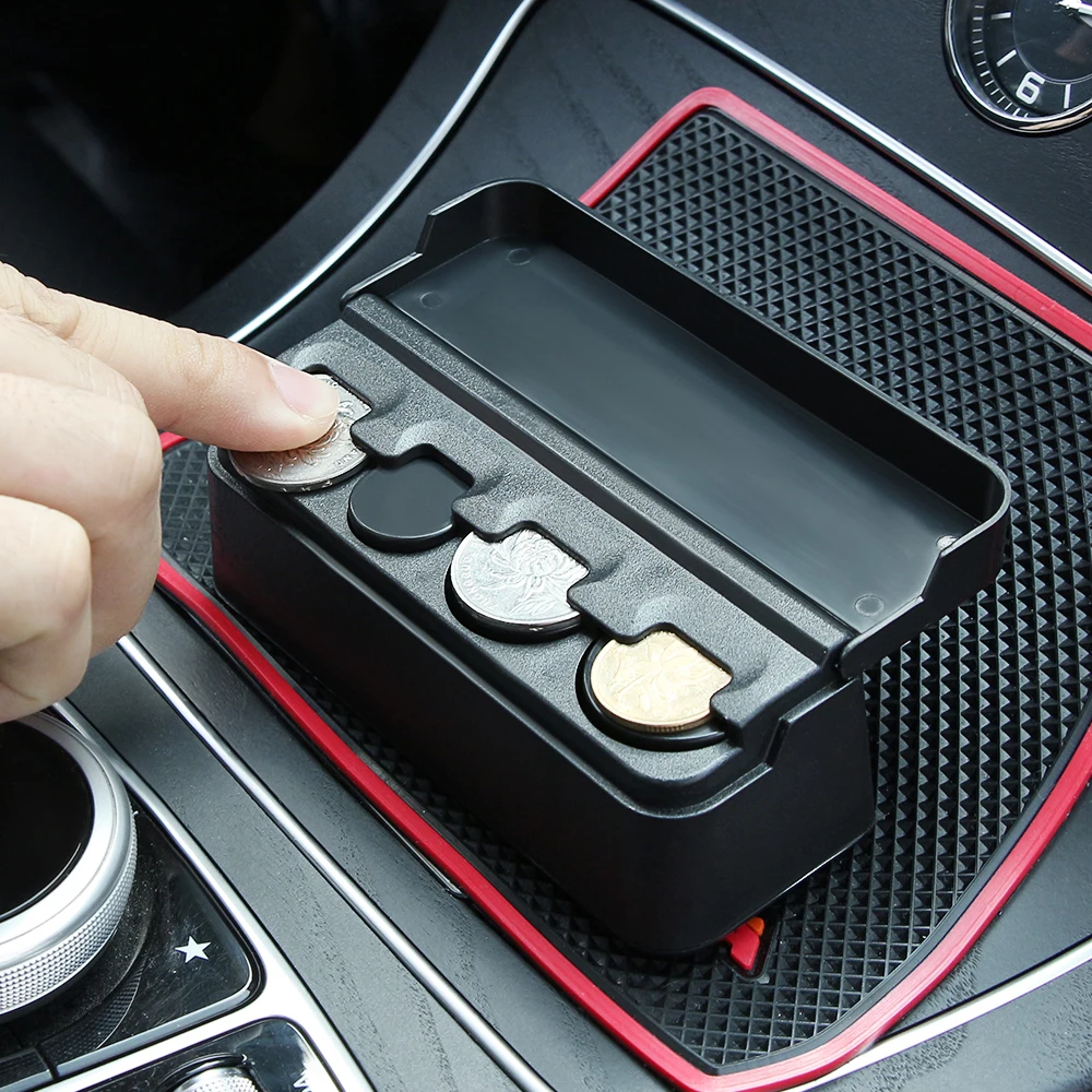 Car Organizer Rolls Пластмасови джобни тирета монети случай съхранение кутия притежателя за Audi A1 A2 A3 A4 A5 A6 A7 A8 Q2 Q3 Q5 Q7 S3 S4-S8 TT R
