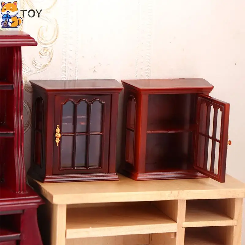 1:12 Dollhouse миниатюрни стена монтиране кабинет висящи съхранение организатор шкаф къща мебели декор играчка кукла къща аксесоари