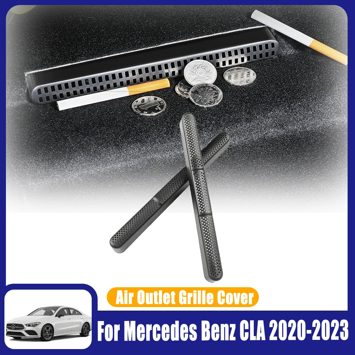 Air Outlet Vent Cover за Mercedes Benz CLA 2020-2023 EQA H247 GLA C118 Състояние на автомобила Trim Под Seat Protectior аксесоари ABS