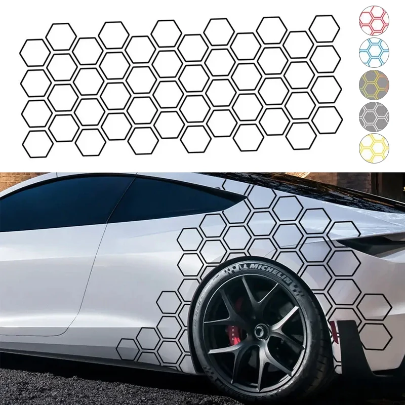 Автомобилна графика Пчелна пита отворен стил стикер Автоматична графика Пчелна пита декор тунинг кола страничен стикер за BMW Benz Audi универсални автомобили
